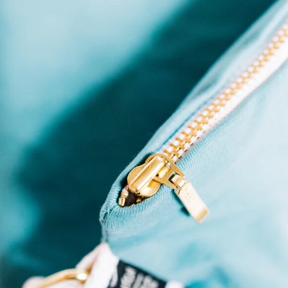 Buddha Pants Unisex Zipper Travel Cotton Make Up Bag Hand Carry Clutch Blue - Picture 2 of 3